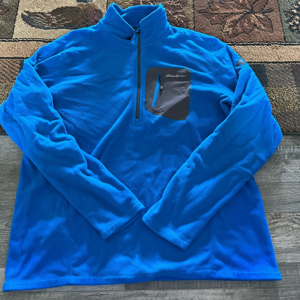 Mens Eddie Bauer Quarter Zip Fleece Sweater